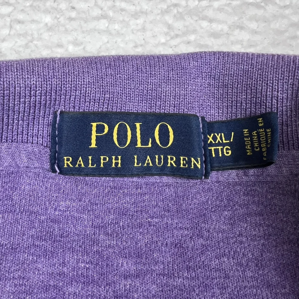 Polo Ralph Lauren Shirt Mens XXL Purple Short Sleeve Logo Preppy Pony Cotton